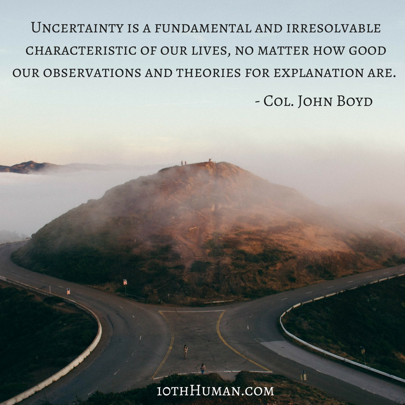 Uncertainty is a fundamental and irresolvable characteristic of our lives, no matter how good our observations and theories for explanation are.